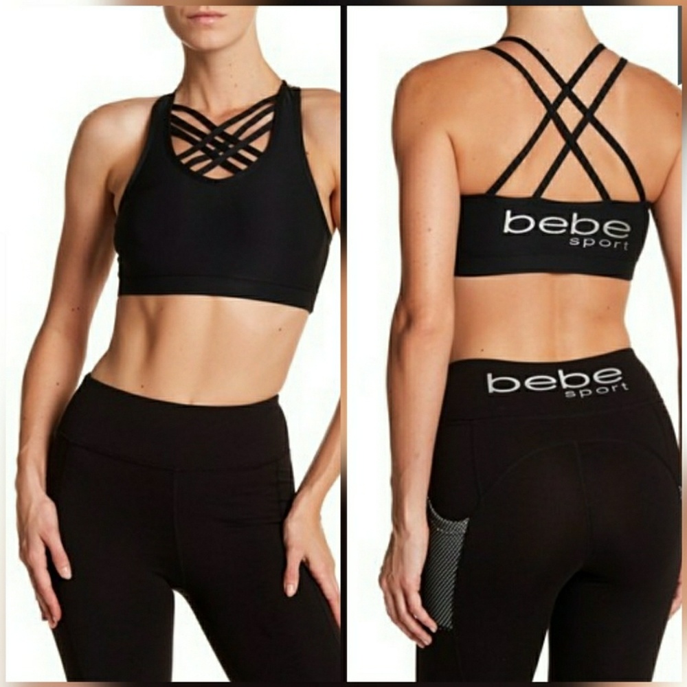 Bebe Crisscross strappy sports bra